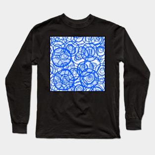 Blue watercolor blobs Long Sleeve T-Shirt